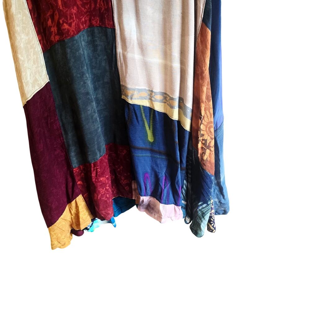 Ok Mike boho lagenlook patchwork dress size os - Picture 5 of 8